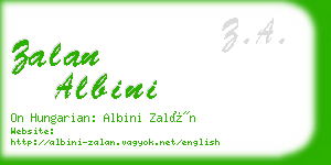 zalan albini business card